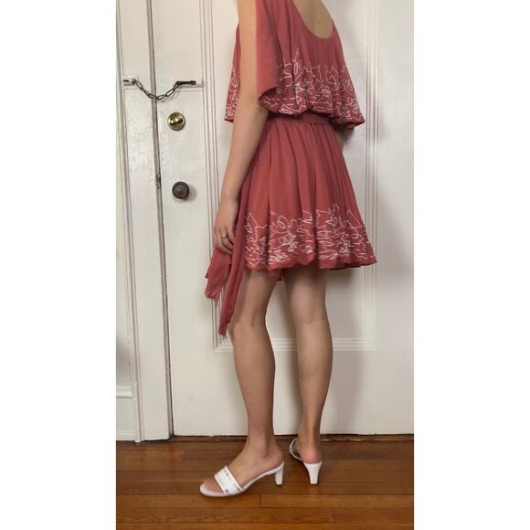 Free people floral pattern beaded wrap dress - Picture 6 of 6